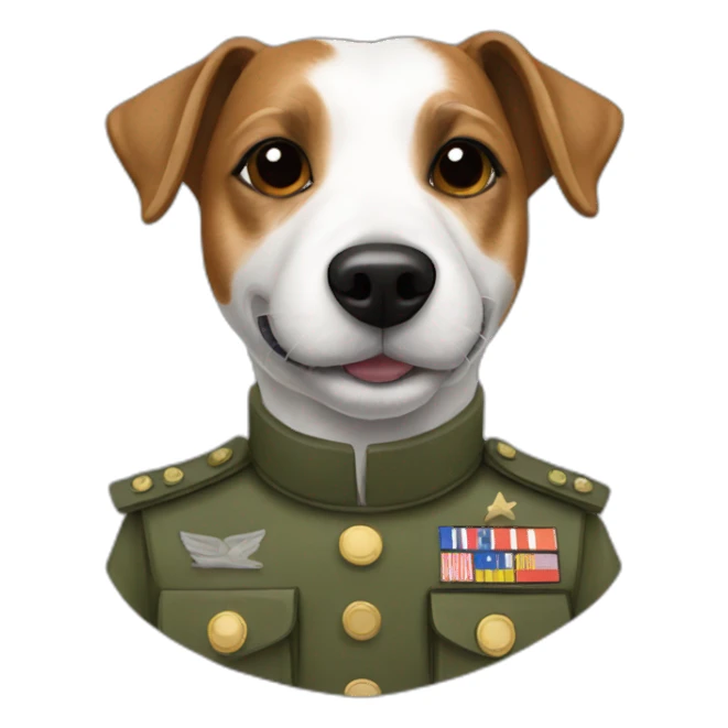 military jack russell sticker