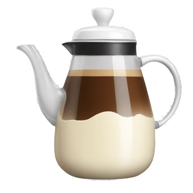 Coffee pot with wip cream  sticker