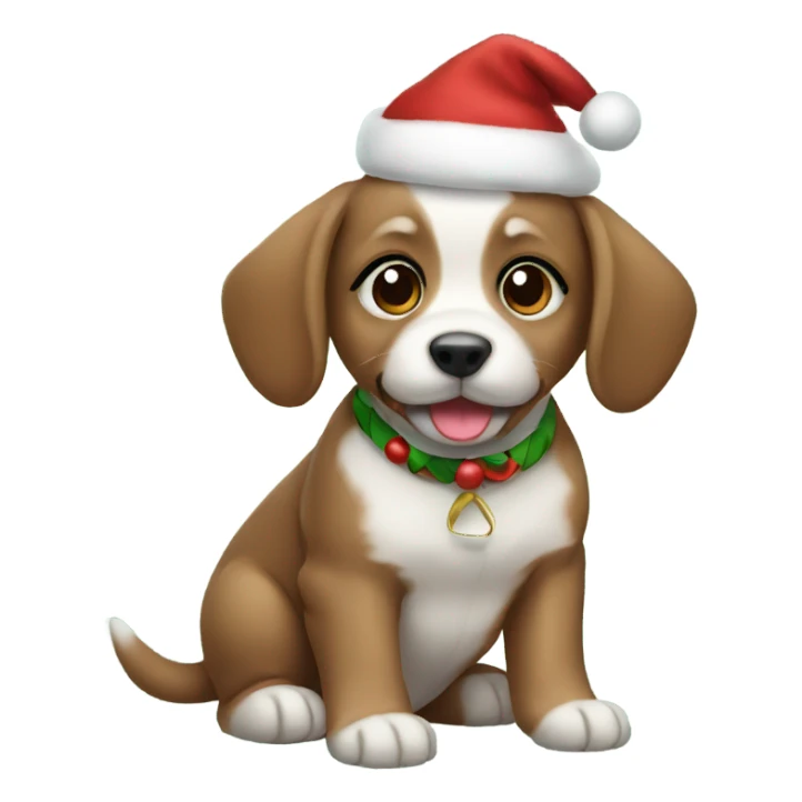 Christmas puppy sticker