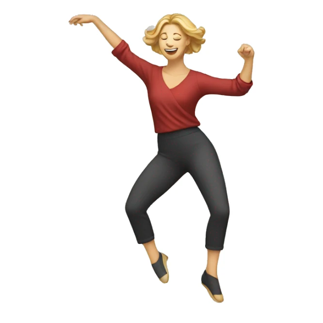 white woman dancing sticker