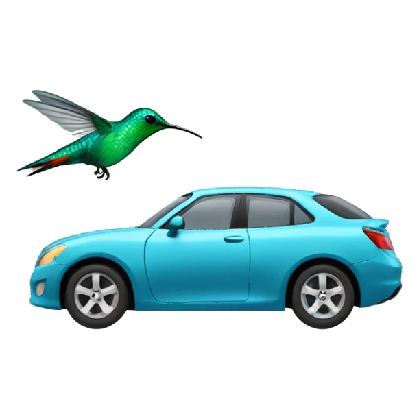 Hummingbird in the car sticker