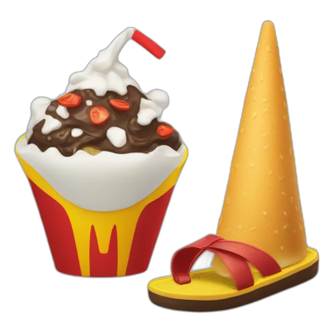 McDonald's cone and flip flops sticker