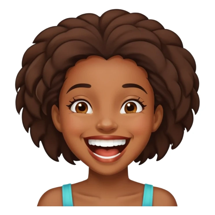 Black girl laughing  sticker