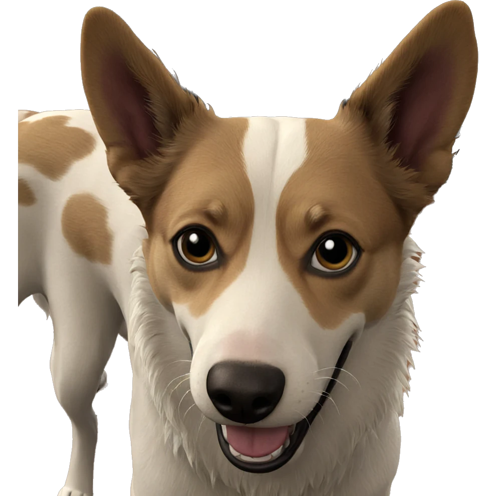 realistic dog looking at viewer emoji