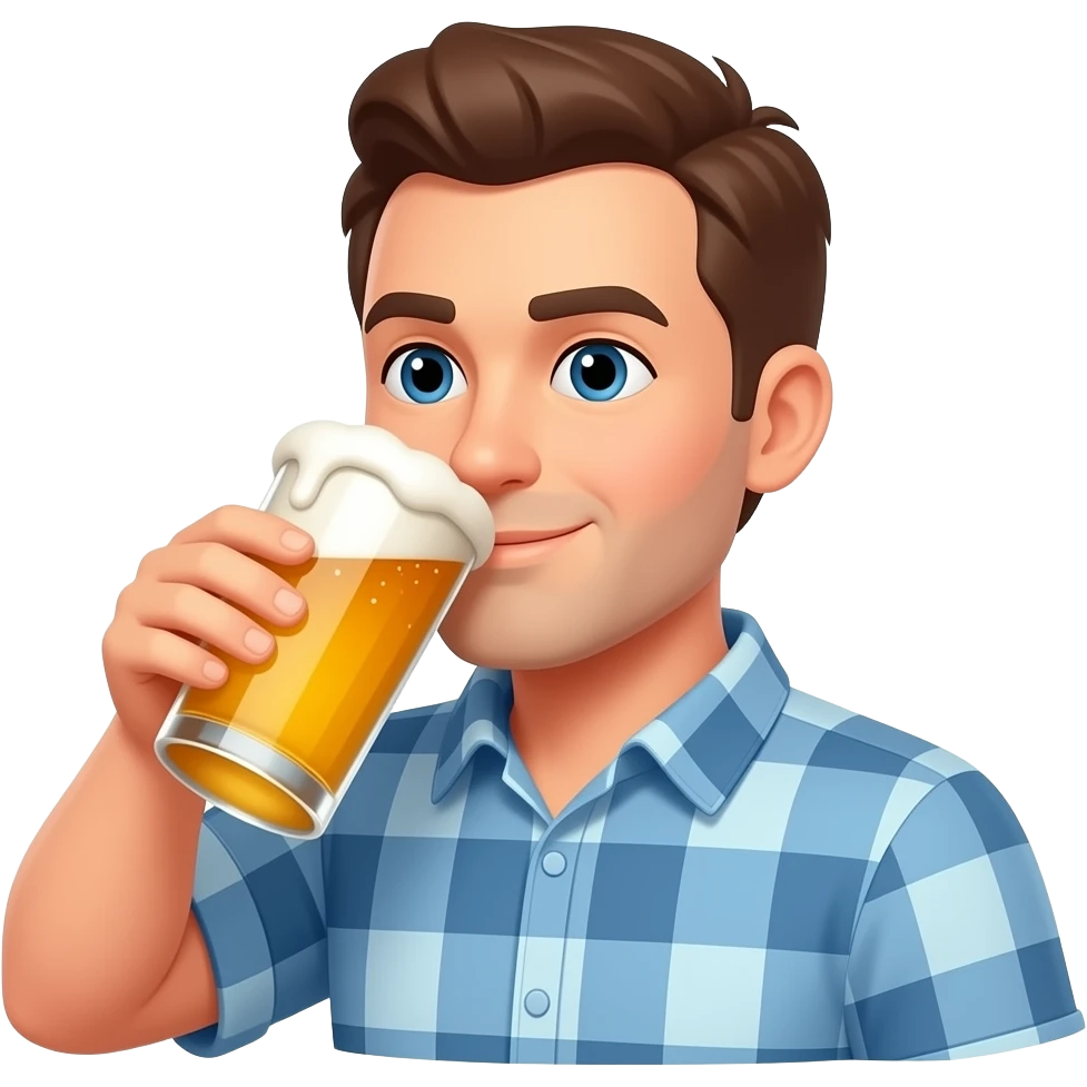 Beer drinking man emoji