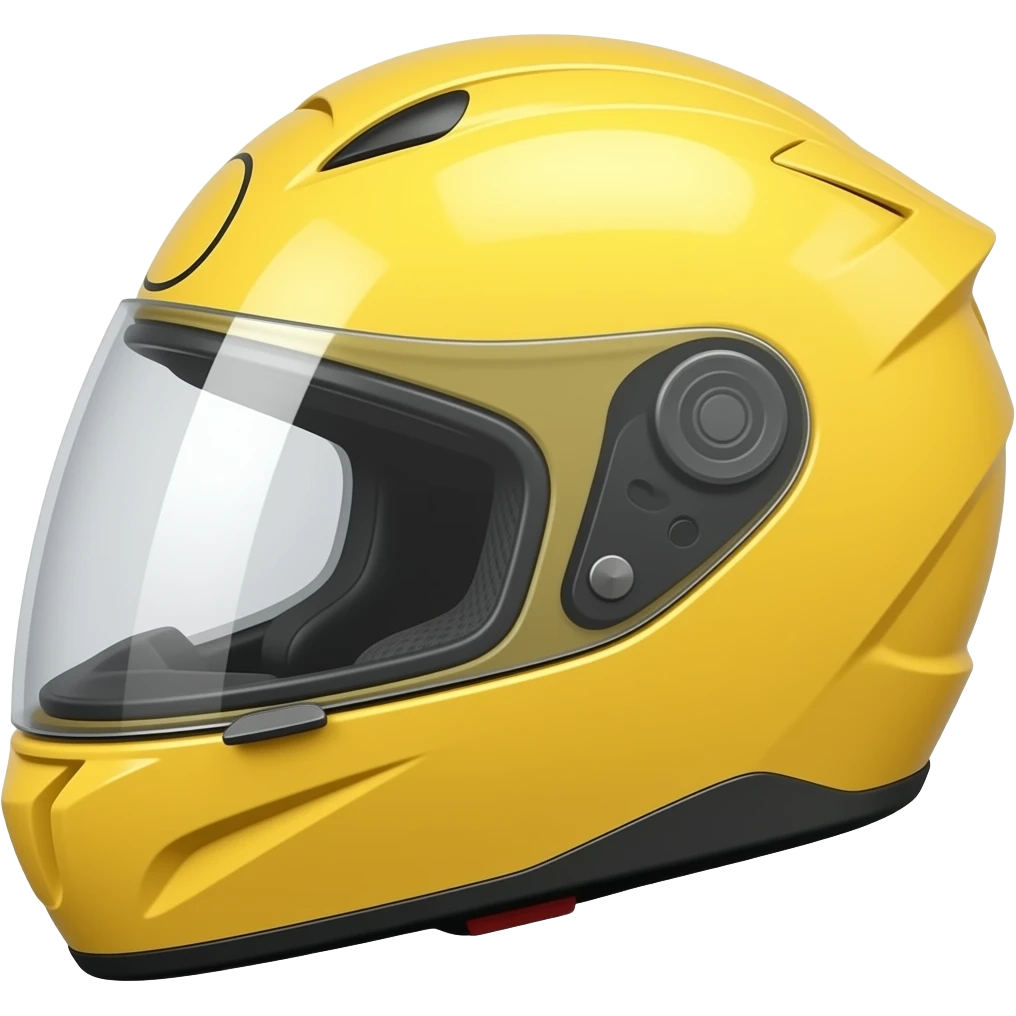 Casco de moto amarillo emoji