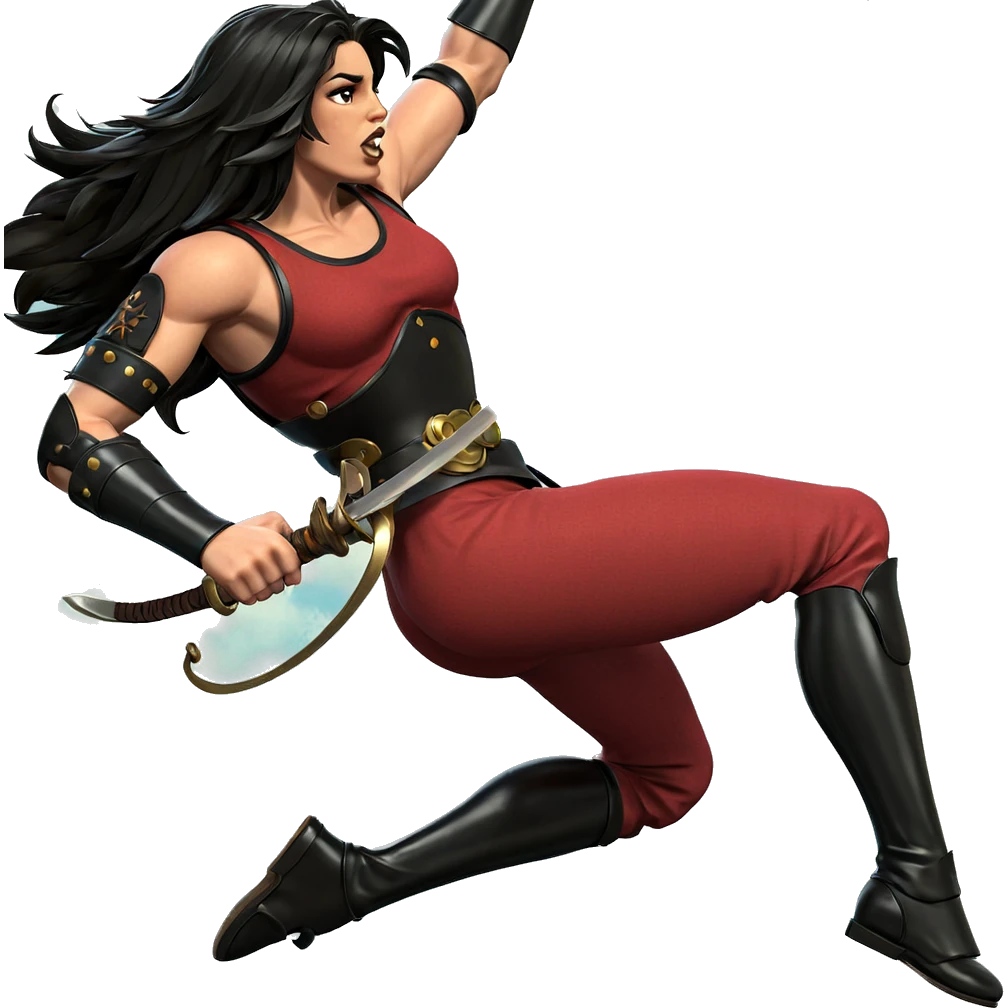 retro warrior with sword emoji