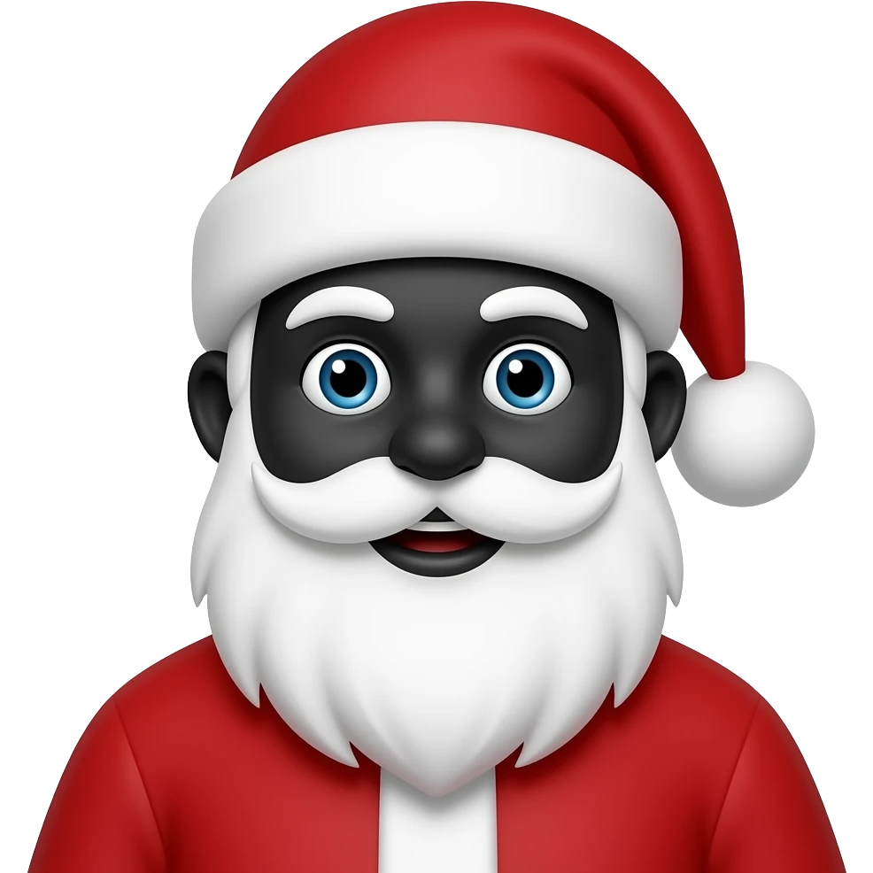Black Santa with cum all over him emoji