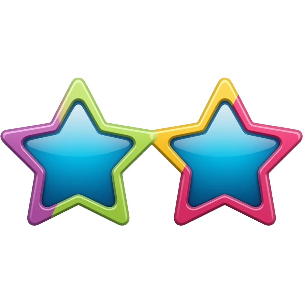 Only Colour full Star ⭐ sunglasses emoji