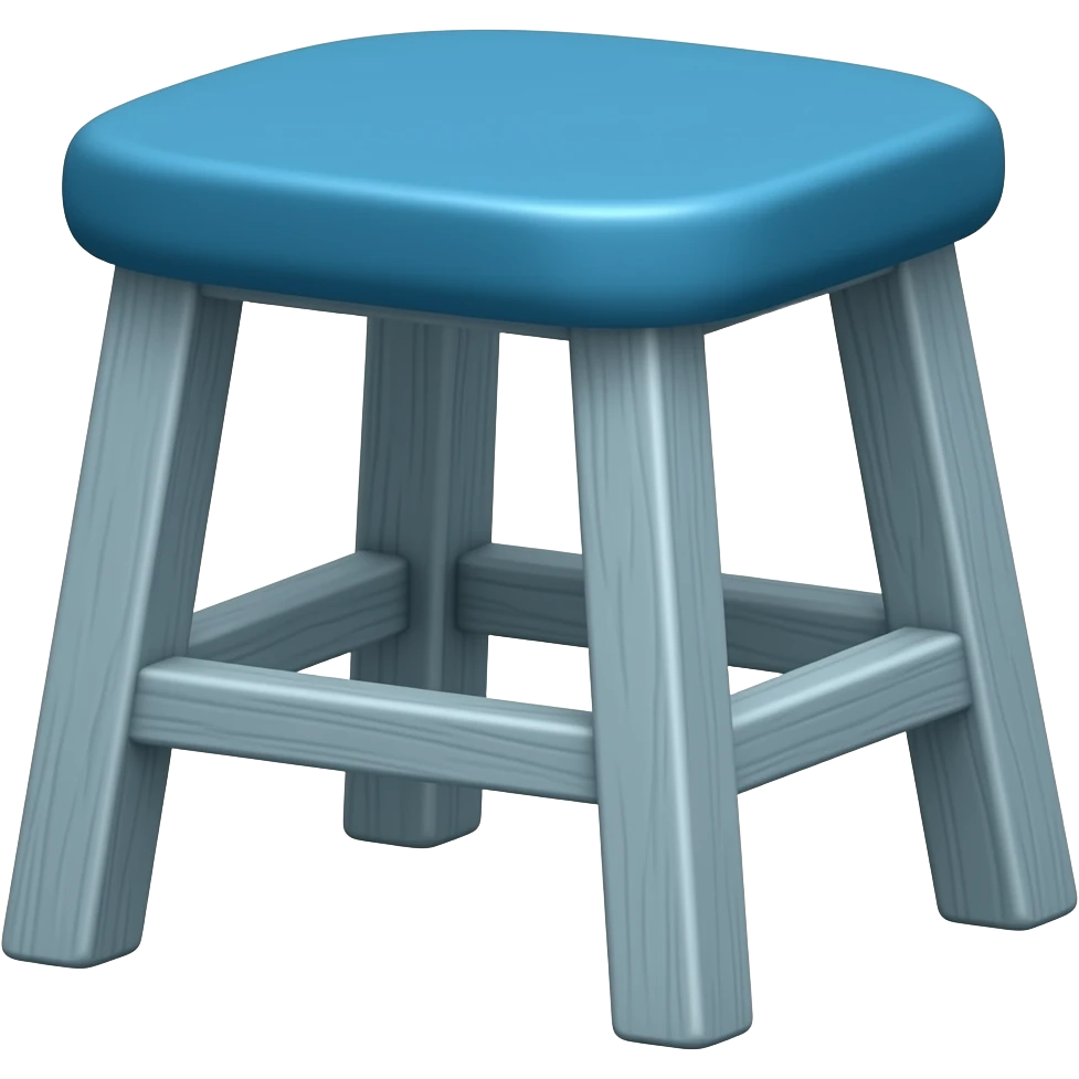 A blue stool emoji