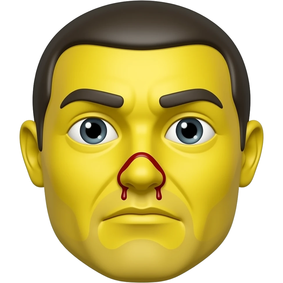 Bleeding nose yellow face emoji emoji