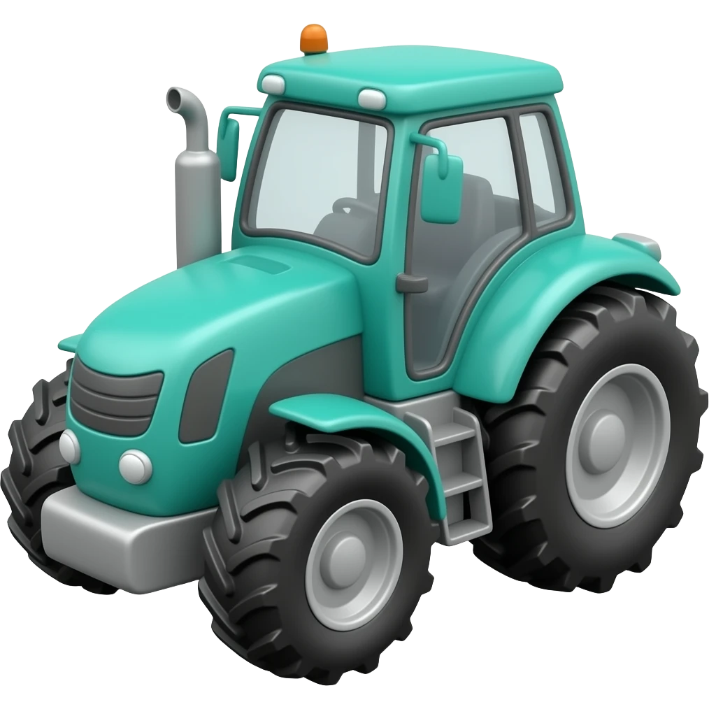 toy tractor teal emoji