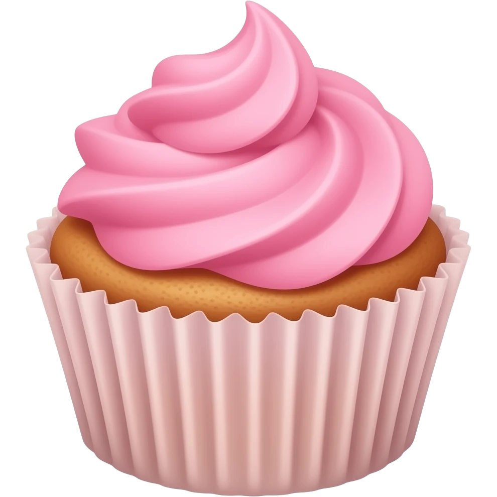 Cupcake with pink icing emoji