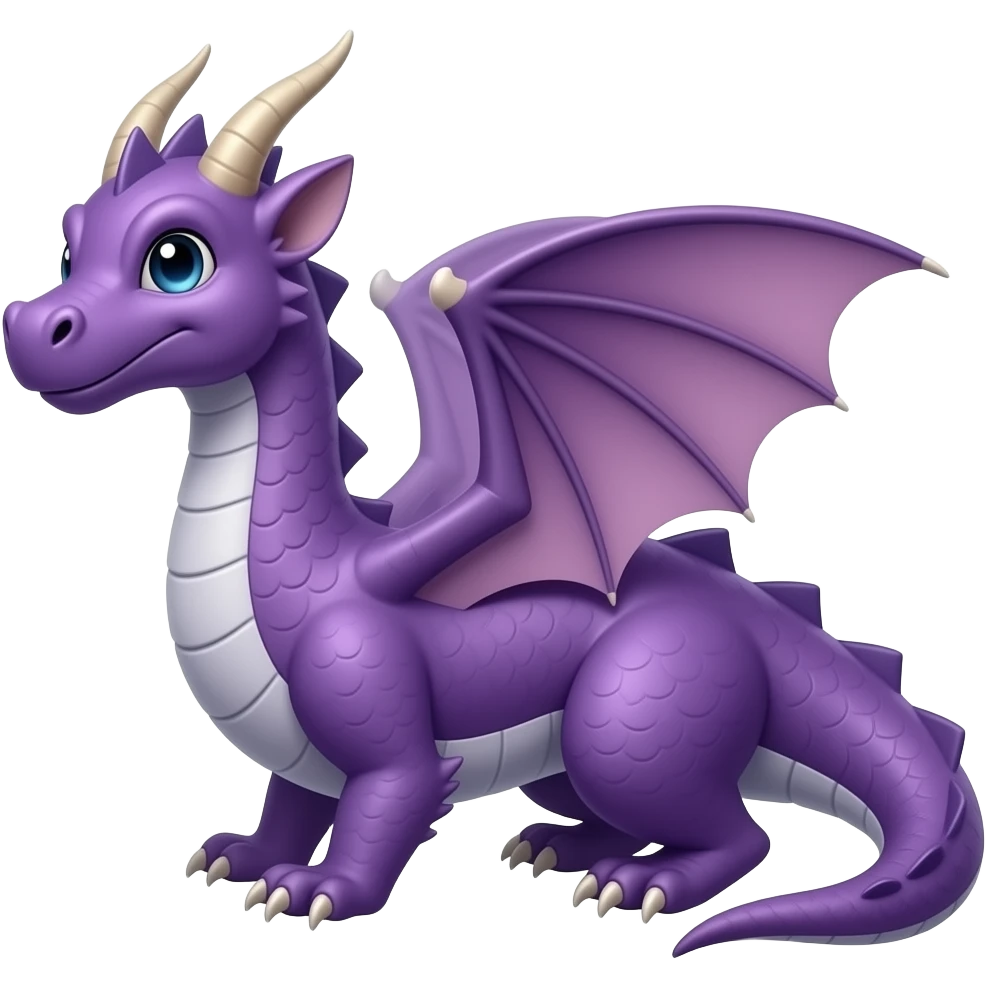 purple dragon with front view emoji