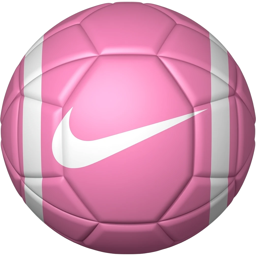 Ballons de football avec motif rugueux tout rose avec le logo de Nike en blanc emoji