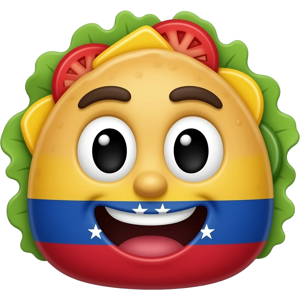 Quiero una botarga de una arepa venezolana un poco más serio emoji