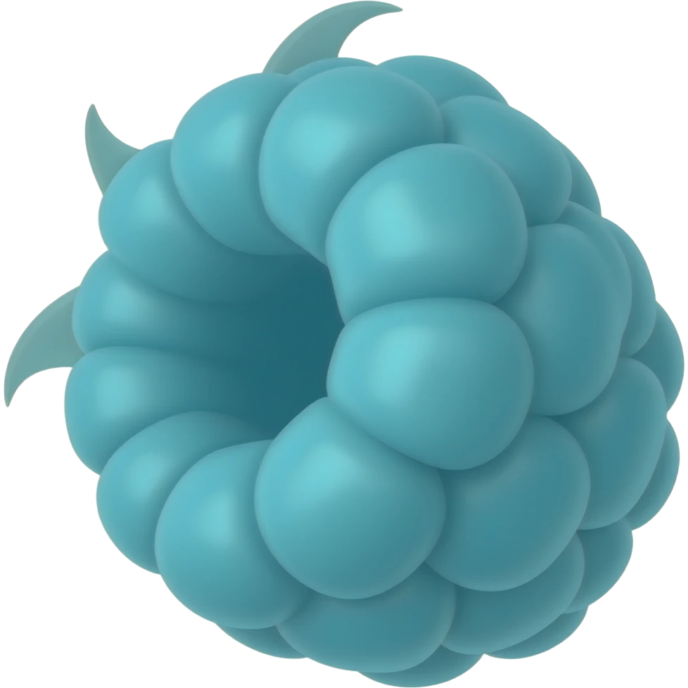 framboise turquoise, sans queue emoji