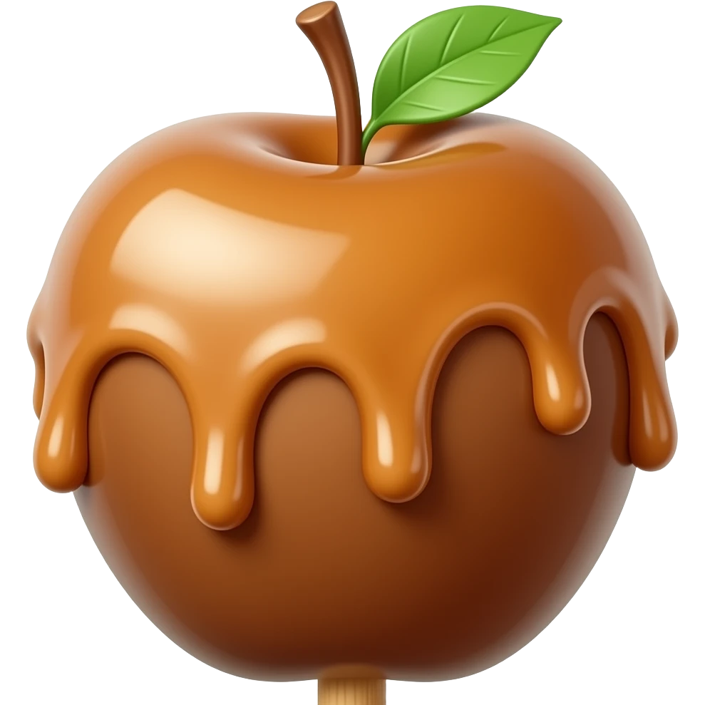 Toffee  apple on a stick emoji