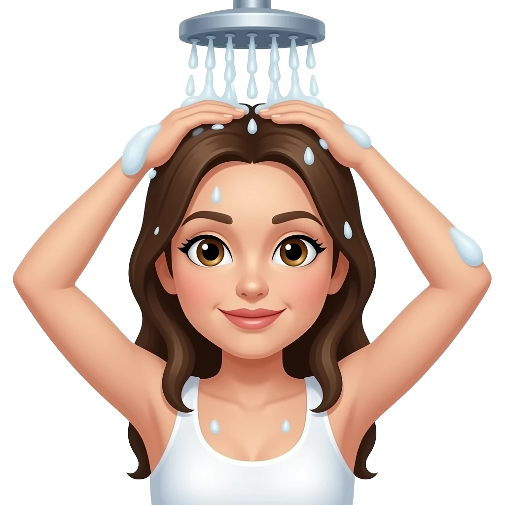 naked girl taking a shower emoji
