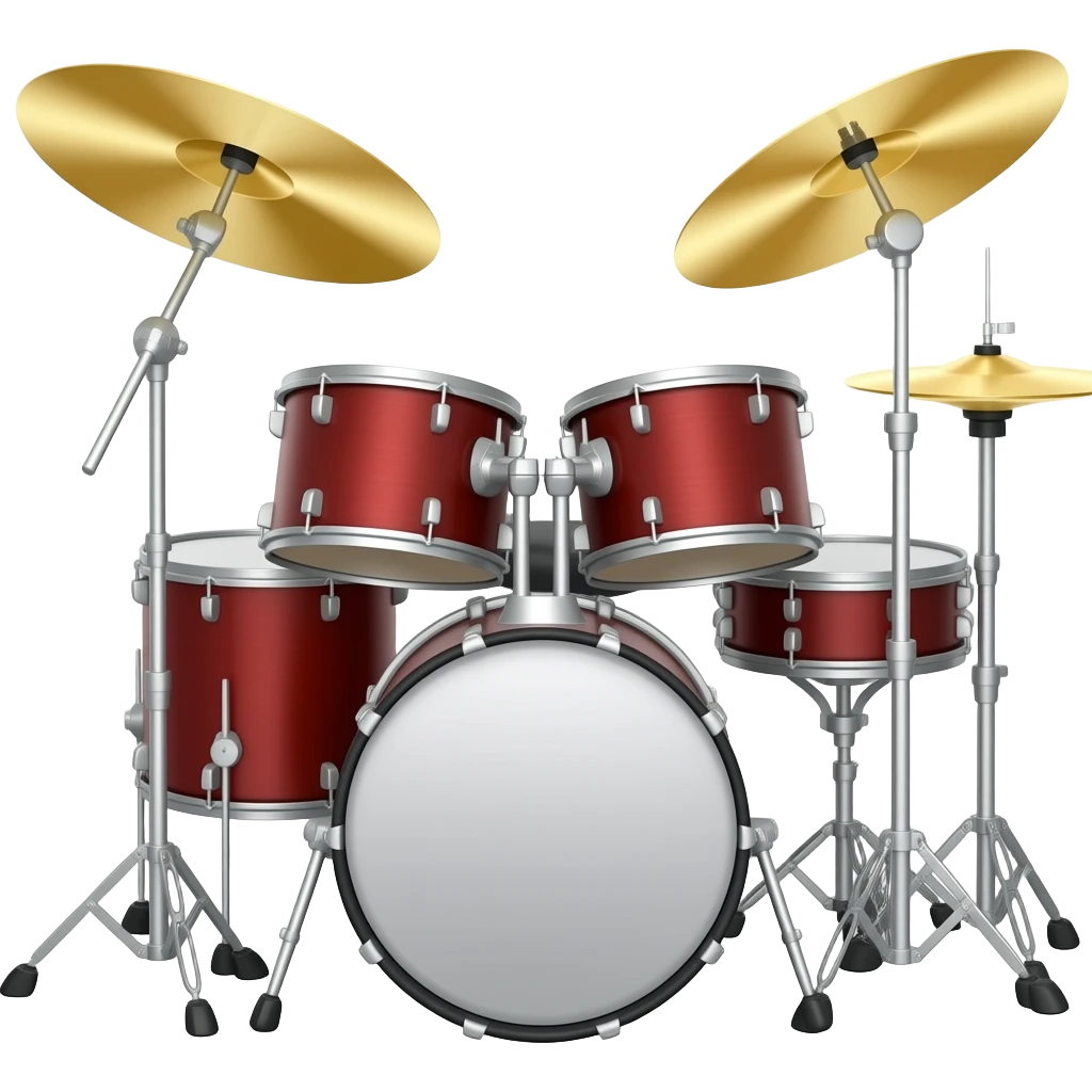 Four Cymbals with stands with high hat emoji