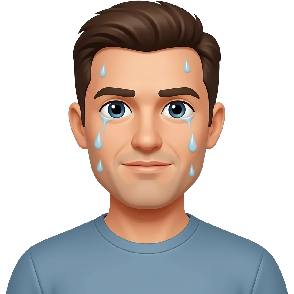 man sweating emoji