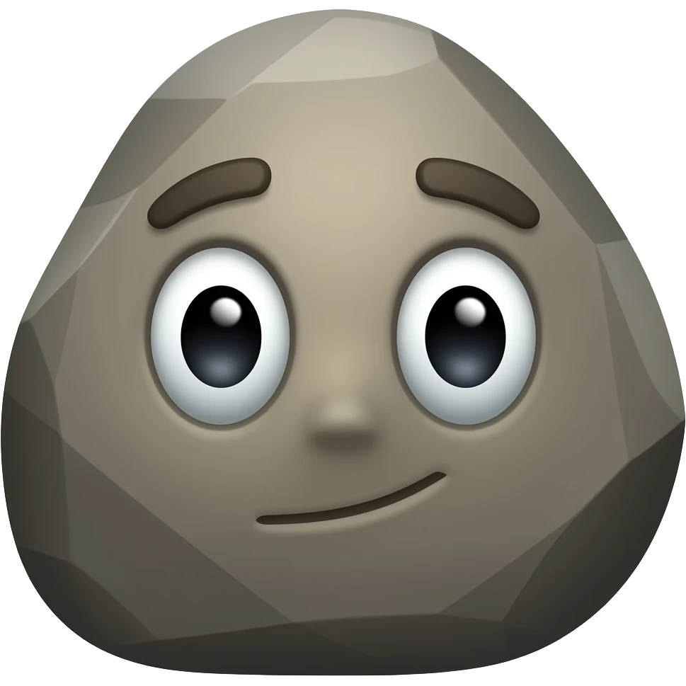 dark face rock emoji