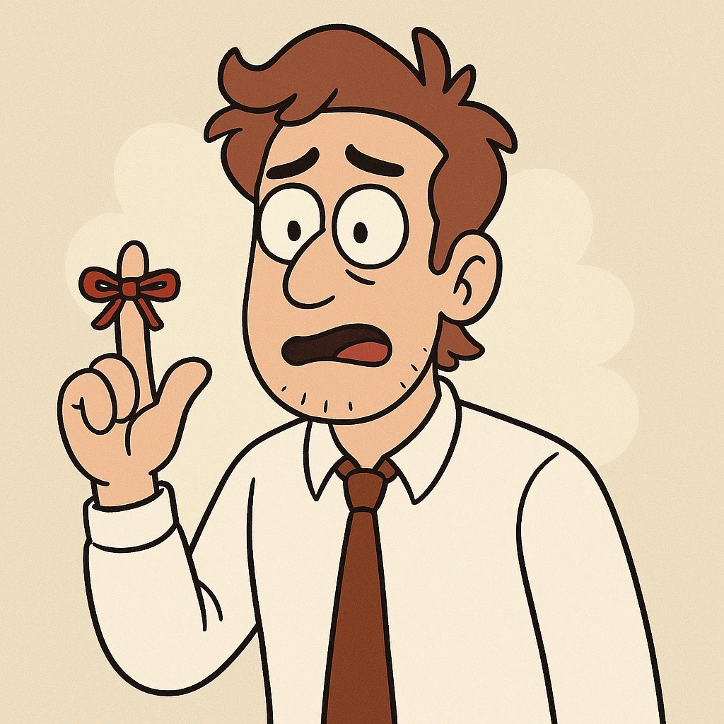 Tie on the finger people emoji