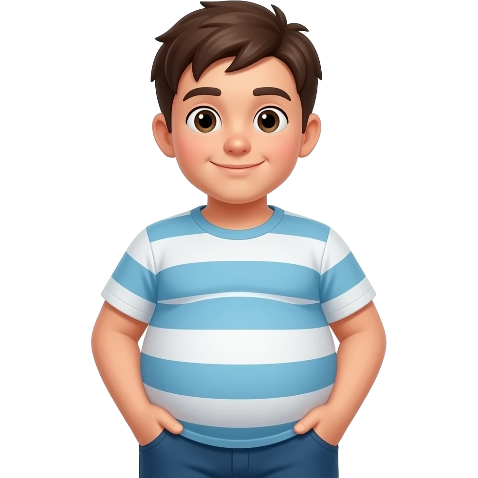 Emota chłopak z wielkim brzuchem emoji