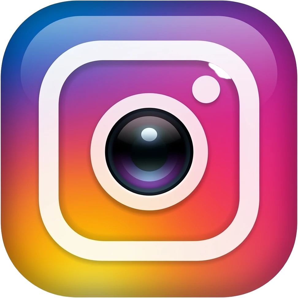 a mix beetwen instagram logo and an camera for photo emoji