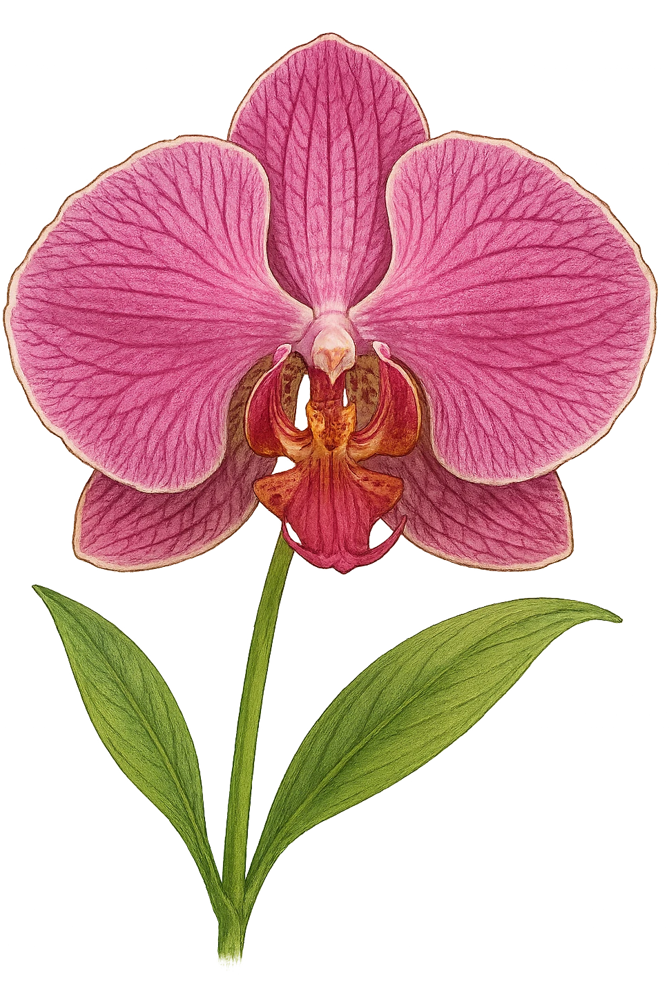 orchid flower, detailed, vibrant, botanical illustration emoji