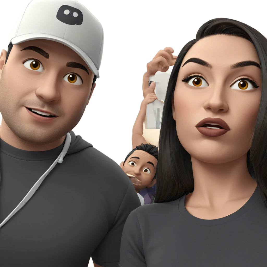 casual portrait of two friends emoji