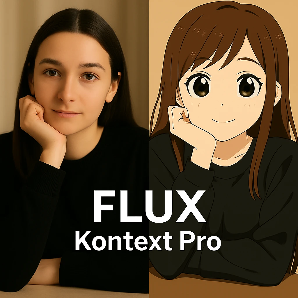 same similar image but chnage the text to "Flux Kontext Max" emoji