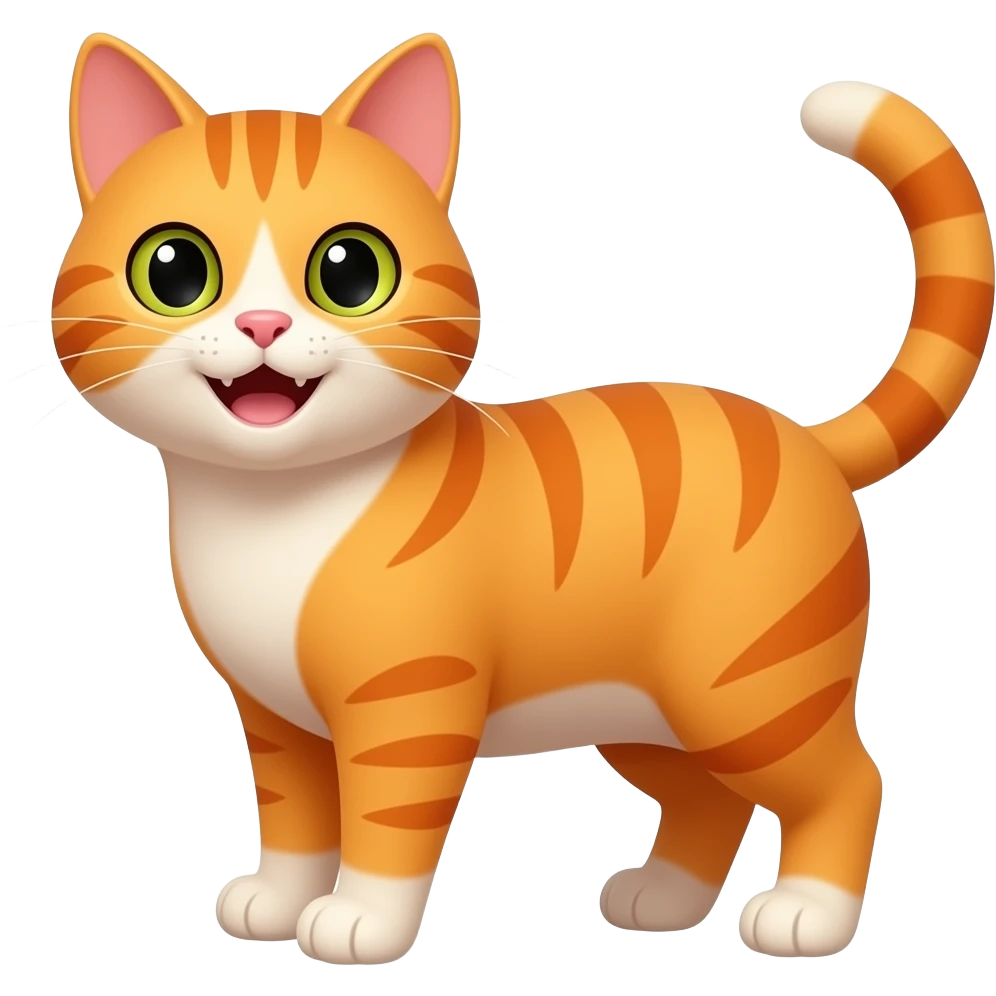 Happy orange cat emoji
