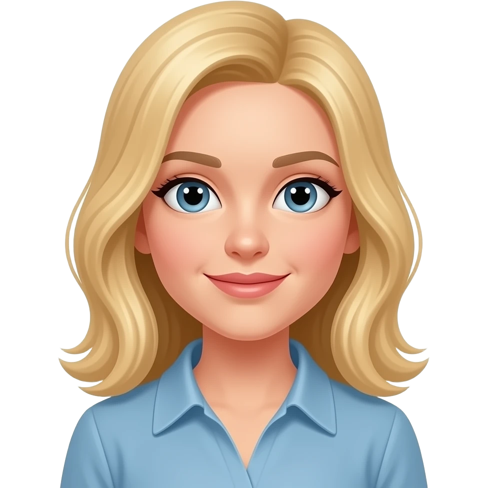 Fait moi un emoji 3D d'un femme blonde animé en gif emoji