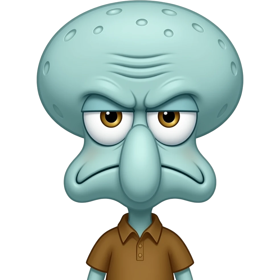 Squidward mad emoji