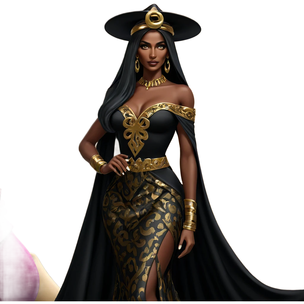 elegant dark-skinned beauty portrait emoji