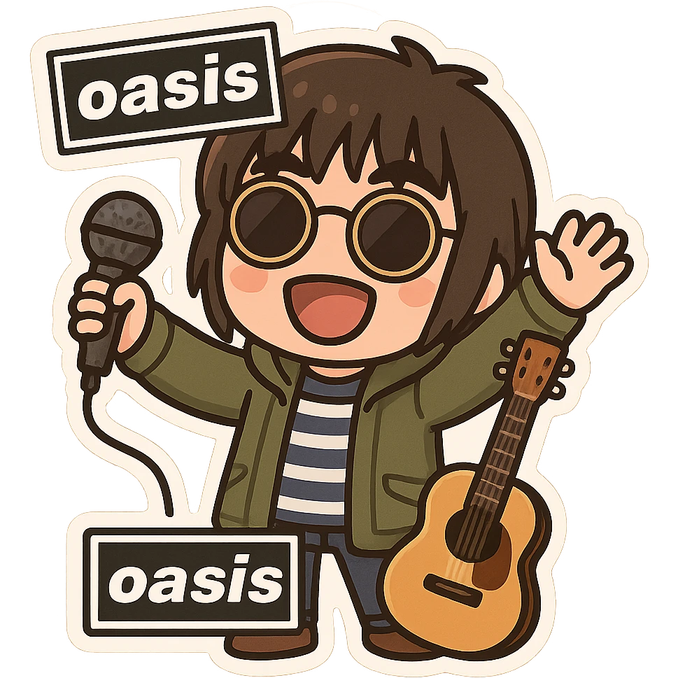 sticker commemorating oasis concert emoji