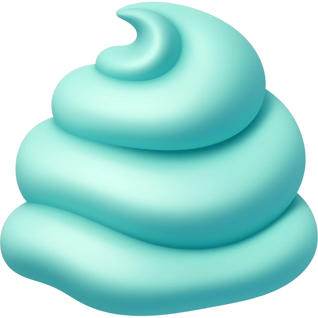 Icecream turquoise emoji