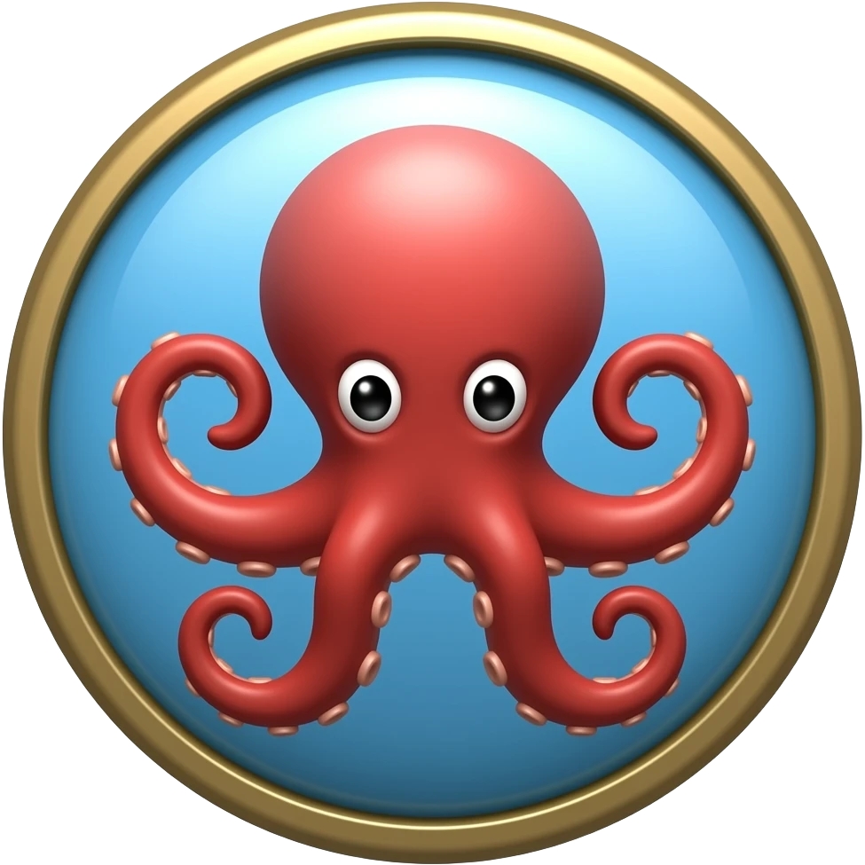 round_shield with octopus emoji