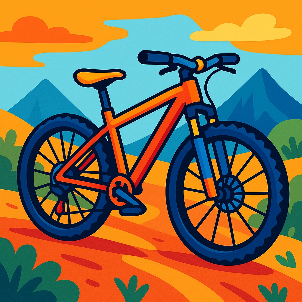 vibrant cartoon style mountain bike emoji