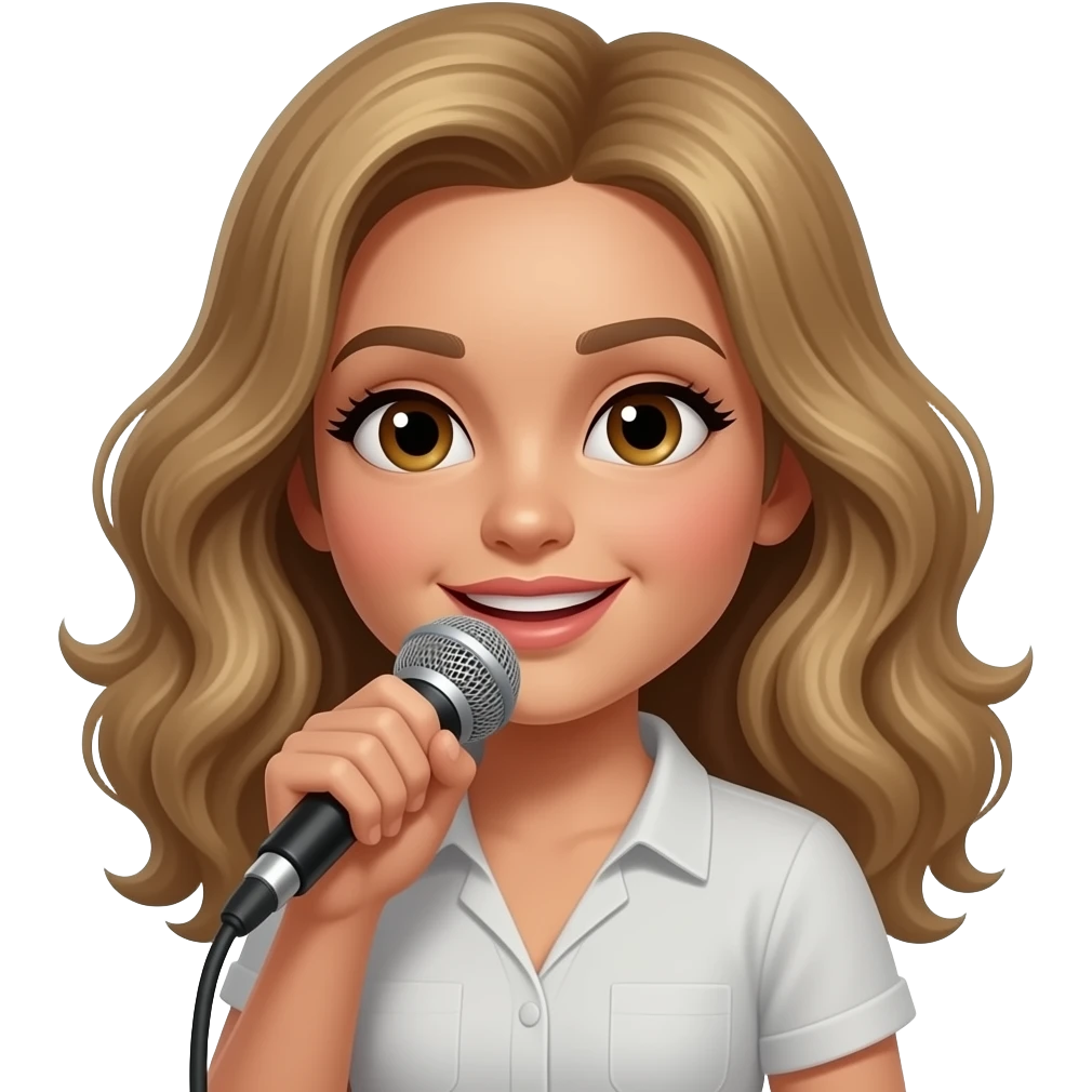 a singer singing emoji