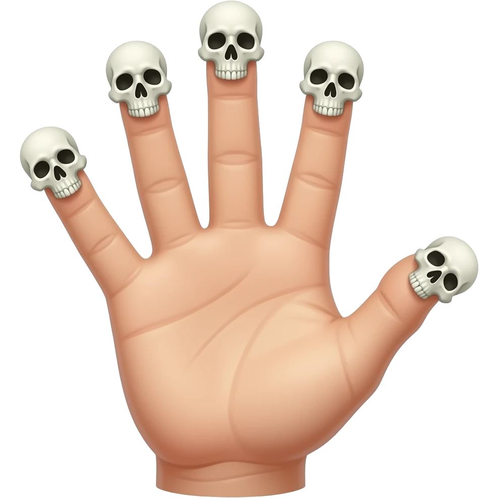 Skull fingers emoji