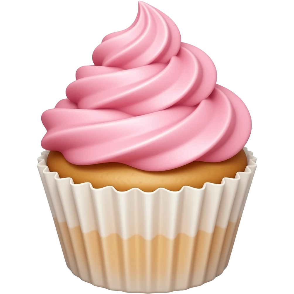 Cupcake with pink icing emoji