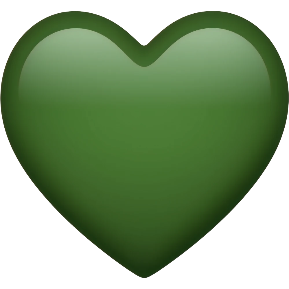 dark green  colour heart emoji emoji
