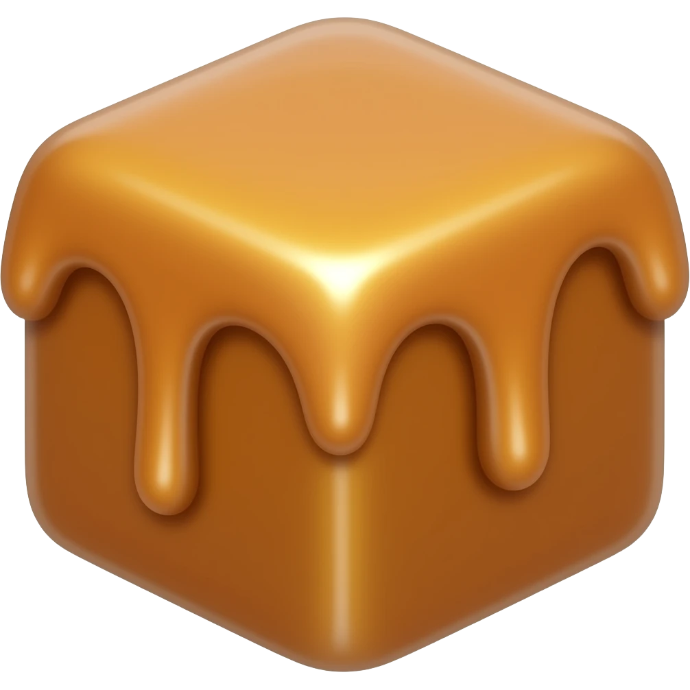 caramel cube emoji