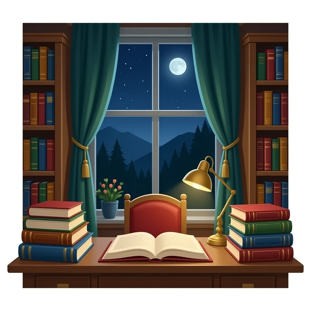 240p books in a study 200s vibe emoji