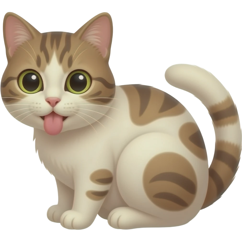 Cat licking butthole emoji