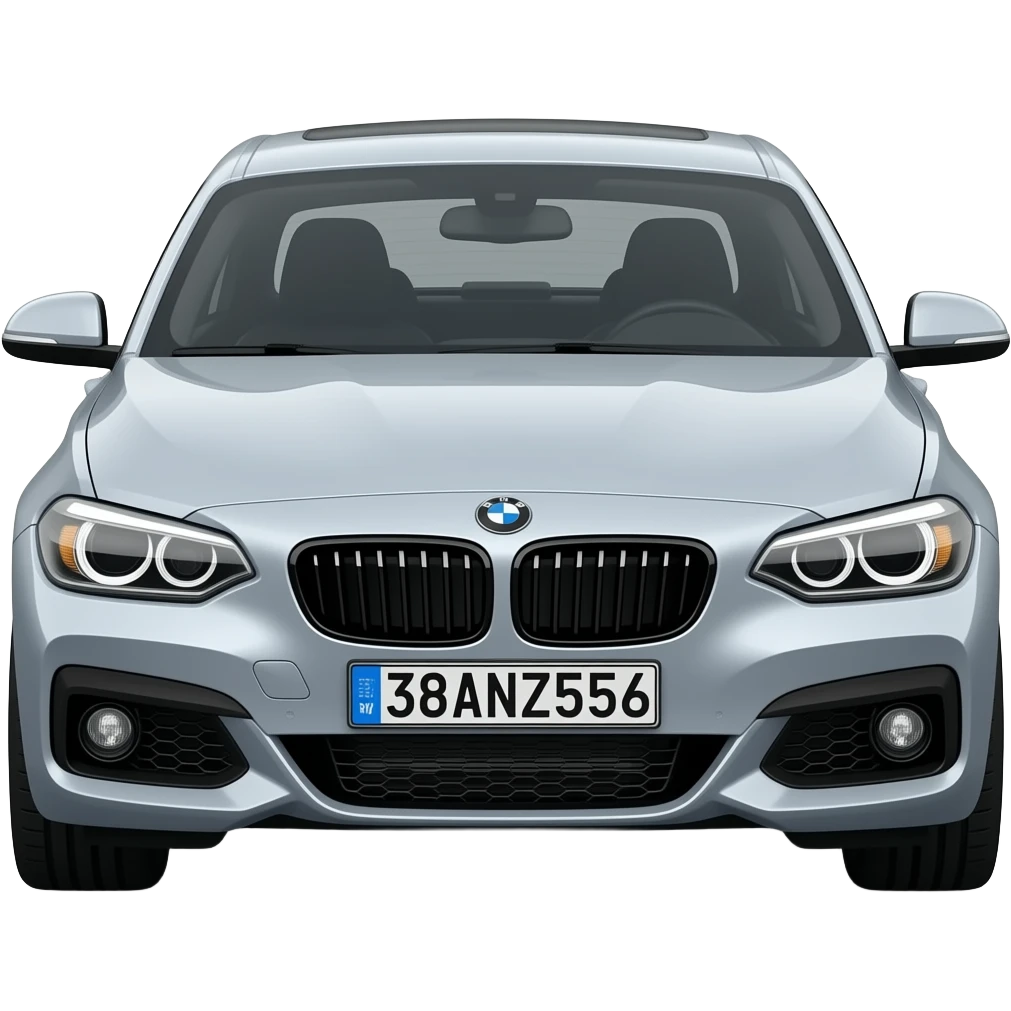 2016 bmw f20 lci color is light gray rims wheels kidneys are black i want to photo to front and plate is 38ANZ556 front glass is also light black and open the lights on mirrors emoji