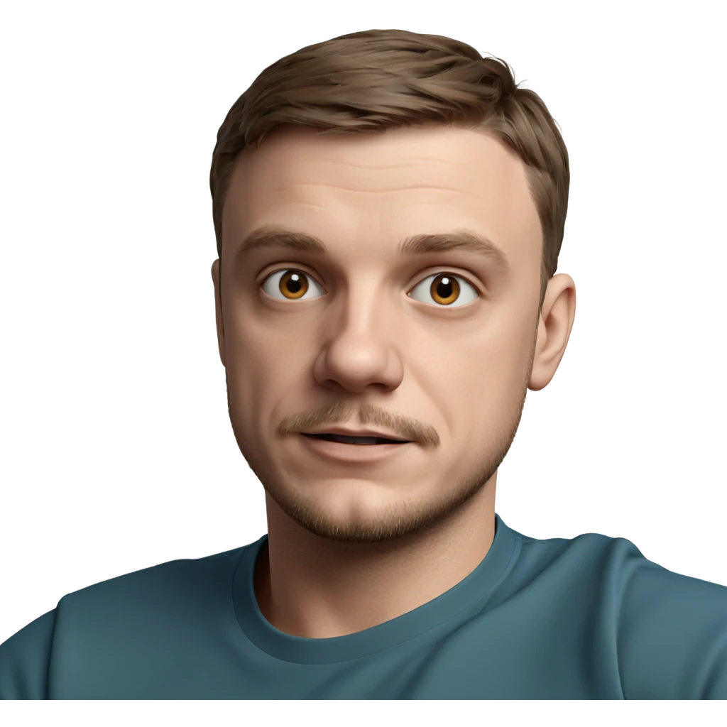 male portrait with facial hair emoji