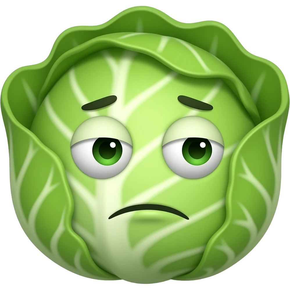 Sad cabbage emoji